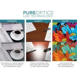 16 in. Gray Gooseneck LED Desk Lamp with 3 Brightness Levels by BLACK+DECKER -BLACK DECKER store gray black decker desk lamps vled1812gray bd 76 1000