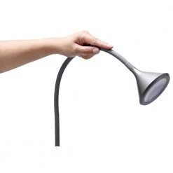 58 in. Gray Plus Decker LED Minimalist Floor Lamp with Weighted Base by BLACK+DECKER -BLACK DECKER store gray black decker floor lamps vled1812f gray bd 44 1000