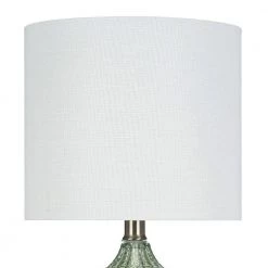 18 in. Green Glass Accent Lamp by Cresswell -BLACK DECKER store green cresswell table lamps bm1473 00 1f 1000