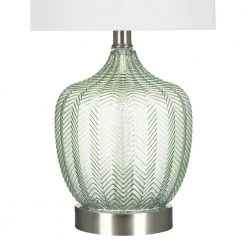 18 in. Green Glass Accent Lamp by Cresswell -BLACK DECKER store green cresswell table lamps bm1473 00 4f 1000