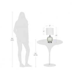 18 in. Green Glass Accent Lamp by Cresswell -BLACK DECKER store green cresswell table lamps bm1473 00 fa 1000