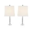 24.5 in. Crystal Candlestick Lamps with Square Shades (Set of 2) by Lavish Home -BLACK DECKER store lavish home lamp sets hw1000040 64 1000
