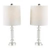 21 in. Crystal Column Lamps with Ivory Shades (Set of 2) by Lavish Home -BLACK DECKER store lavish home lamp sets hw1000045 64 1000