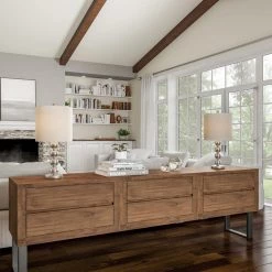 24.5 in. Contemporary Brushed Silver Stacked Ball LED Table Lamps with Ivory Shades (Set of 2) by Lavish Home -BLACK DECKER store lavish home lamp sets hw1000062 1f 1000