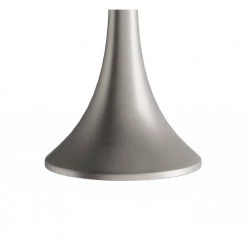 24.5 in. Mid-Century Modern Metal Flared Trumpet Base LED Table Lamps and 63.5 in. Silver Floor Lamp (Set of 3) by Lavish Home -BLACK DECKER store lavish home lamp sets hw1000074 4f 1000