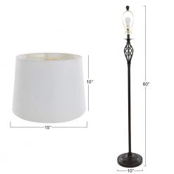 60 in. Black Spiral Lamp Set (3-Piece) by Lavish Home -BLACK DECKER store lavish home lamp sets m100003 4f 1000