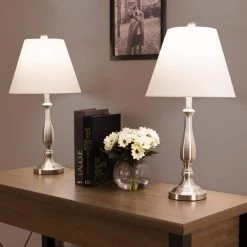 25.5 in. Brushed Steel Lamp Set (2-Piece) by Lavish Home 7 25.5 in. Brushed Steel Lamp Set (2-Piece) by Lavish Home -BLACK DECKER store lavish home lamp sets m100008 31 1000