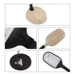 63.5 in. Natural Full Spectrum Sunlight Gooseneck Floor Lamp in Light Woodgrain by Lavish Home -BLACK DECKER store light lavish home floor lamps w020106 4f 1000