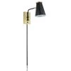 12.875 in. Matte Black and Antique Brass Modern Wall Sconce by Cresswell 2 12.875 in. Matte Black and Antique Brass Modern Wall Sconce by Cresswell -BLACK DECKER store matte black antique brass accents cresswell wall sconces bm1571 01 64 1000