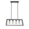 4-Light Matte Black Rectangle Island Pendant with Bulbs Included by Cresswell 2 4-Light Matte Black Rectangle Island Pendant with Bulbs Included by Cresswell -BLACK DECKER store matte black cresswell chandeliers 22357 000 64 1000