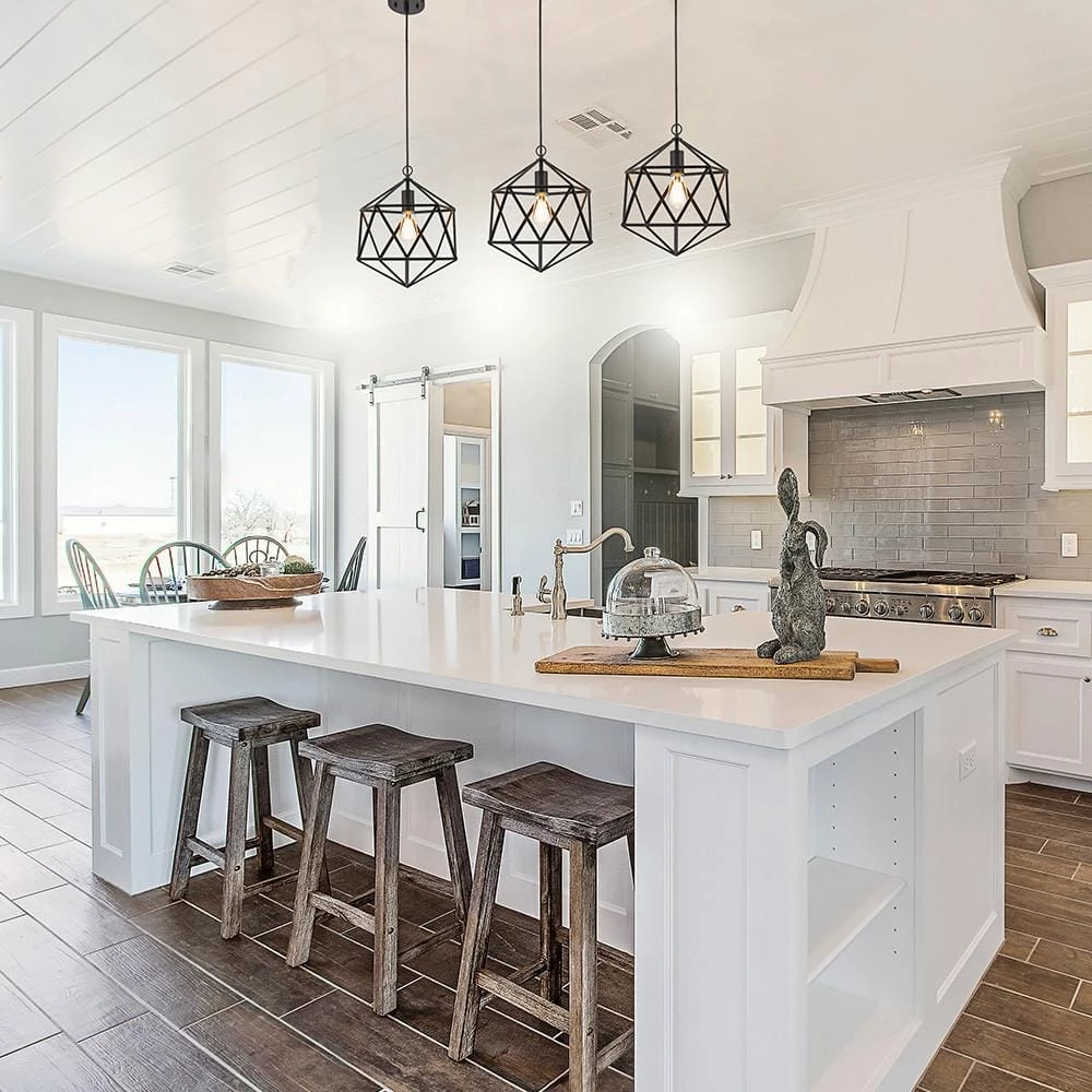 76.75 in. Metal Black Cage Pendant by Cresswell 4 76.75 in. Metal Black Cage Pendant by Cresswell - Image 2