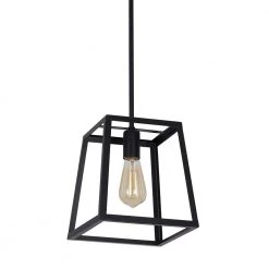 1-Light Matte Black Mini Pendant with Bulb Included by Cresswell -BLACK DECKER store matte black cresswell pendant lights 22358 000 44 1000