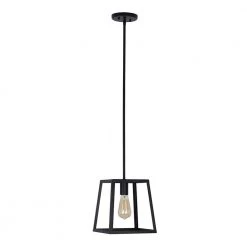 BLACK DECKER store 34 1-Light Matte Black Mini Pendant with Bulb Included by Cresswell