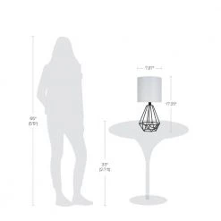 17.25 in. Matte Black Casual Table Lamp by Cresswell -BLACK DECKER store matte black cresswell table lamps bm1550 01 44 1000