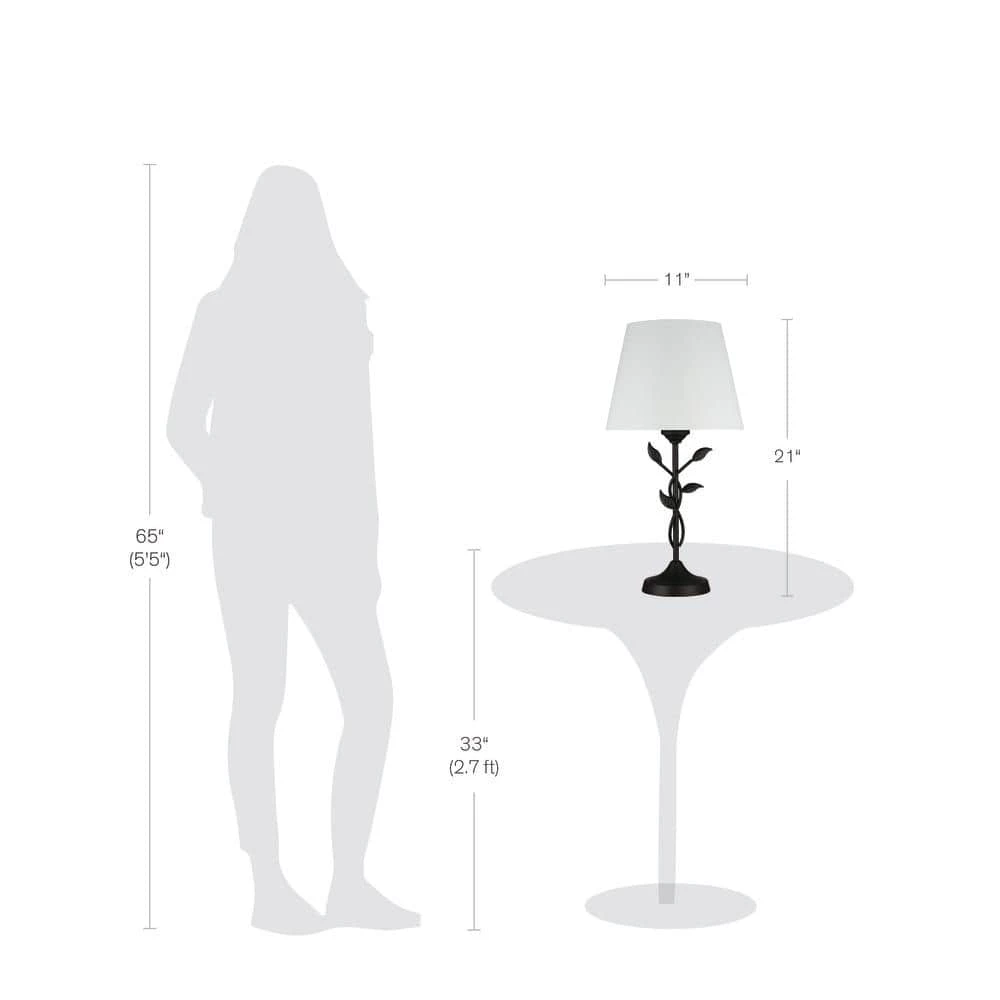 21 in. Oil Rubbed Bronze Traditional Table Lamp by Cresswell 7 21 in. Oil Rubbed Bronze Traditional Table Lamp by Cresswell - Image 5