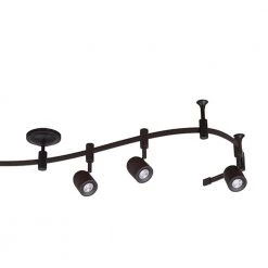 8 ft. 6-Light Oil Rubbed Bronze Integrated LED Flex Track Lighting Kit by Cresswell -BLACK DECKER store oil rubbed bronze cresswell track lighting kits bm1267 01 44 1000
