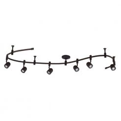 BLACK DECKER store 10 8 ft. 6-Light Oil Rubbed Bronze Integrated LED Flex Track Lighting Kit by Cresswell