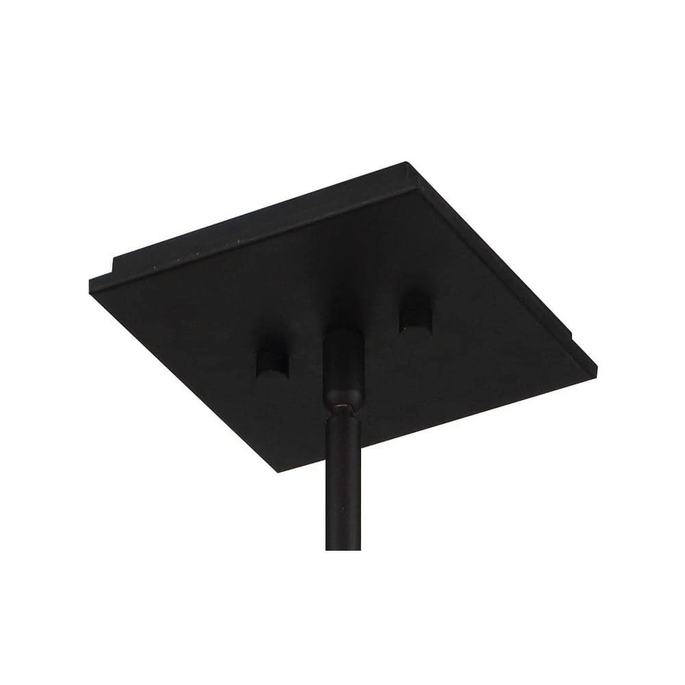 Mosaic 2-Light Oil Rubbed Bronze Square Pendant with White Linen and Shell Cloth Shades by Metropolitan 5 Mosaic 2-Light Oil Rubbed Bronze Square Pendant with White Linen and Shell Cloth Shades by Metropolitan - Image 3