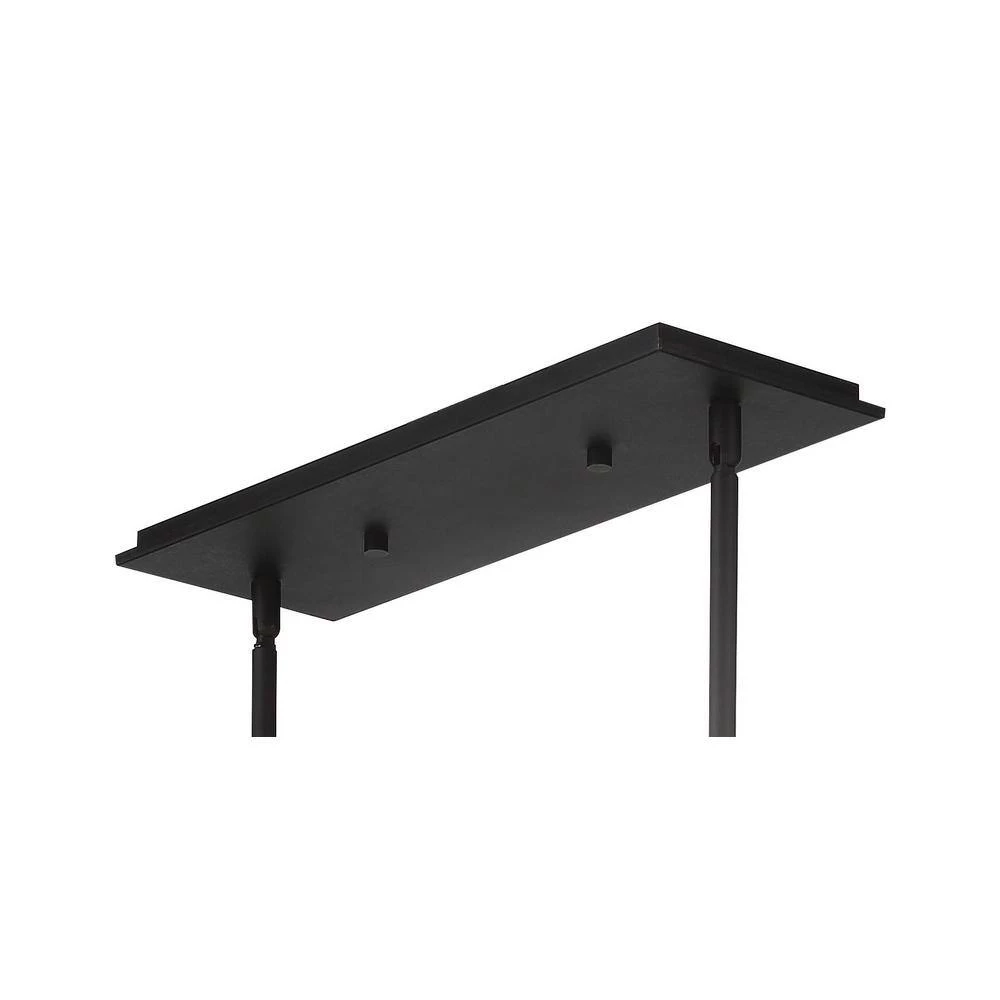 Mosaic 4-Light Oil Rubbed Bronze Island Chandelier with White Linen and Shell Cloth Shades by Metropolitan 6 Mosaic 4-Light Oil Rubbed Bronze Island Chandelier with White Linen and Shell Cloth Shades by Metropolitan - Image 4