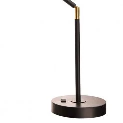 20.75 in. Black Articulating Desk Lamp with Power Outlet by Cresswell -BLACK DECKER store painted black cresswell desk lamps 20092 001 4f 1000