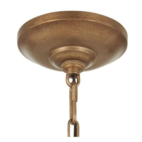 Magnolia Manor 17.375 in. 4-Light Pale Gold with Distressed Bronze Pendant by Metropolitan 5 Magnolia Manor 17.375 in. 4-Light Pale Gold with Distressed Bronze Pendant by Metropolitan - Image 3