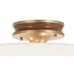 Magnolia Manor 19 in. 4-Light Pale Gold with Distressed Bronze Semi-Flush Mount with White Linen Shade by Metropolitan -BLACK DECKER store pale gold with distressed bronze metropolitan flush mount lights n6552 690 4f 1000
