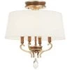 Magnolia Manor 19 in. 4-Light Pale Gold with Distressed Bronze Semi-Flush Mount with White Linen Shade by Metropolitan -BLACK DECKER store pale gold with distressed bronze metropolitan flush mount lights n6552 690 64 1000