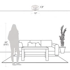 12 in. 1-Light Polished Nickel LED Modern Flush Mount with Clear Bubble Shade by Cresswell -BLACK DECKER store polished nickel cresswell flush mount lights 23215 001 fa 1000