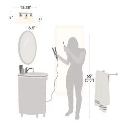 2-Lights Polished Nickel Vanity Light with Milk White Glass Shades by Cresswell 15 2-Lights Polished Nickel Vanity Light with Milk White Glass Shades by Cresswell -BLACK DECKER store polished nickel cresswell vanity lighting bm1949 00 76 1000