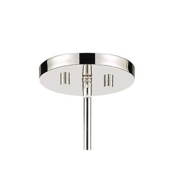 Luxour 6-Light Polished Nickel Island Chandelier with Steel Grey Velvet Shade by Metropolitan 5 Luxour 6-Light Polished Nickel Island Chandelier with Steel Grey Velvet Shade by Metropolitan - Image 3