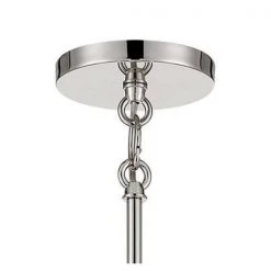 Sutton 4-Light Polished Nickel Drum Pendant Light with Clear Pressed Glass and White Silk Shades by Metropolitan -BLACK DECKER store polished nickel metropolitan chandeliers n7384 613 4f 1000