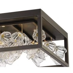 Maison Des Fleurs 19 in. 4-Light Regal Bronze with Empire Gold Leaf LED Flush Mount with Clear Glass Flowers by Metropolitan -BLACK DECKER store regal bronze with empire gold leaf metropolitan flush mount lights n7964 730 l 4f 1000