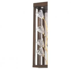 Maison Des Fleurs 2-Light Regal Bronze with Empire Gold Leaf LED Wall Sconce with Clear Glass Flowers by Metropolitan -BLACK DECKER store regal bronze with empire gold leaf metropolitan vanity lighting n7962 730 l 40 1000