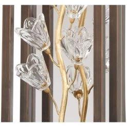Maison Des Fleurs 2-Light Regal Bronze with Empire Gold Leaf LED Wall Sconce with Clear Glass Flowers by Metropolitan -BLACK DECKER store regal bronze with empire gold leaf metropolitan vanity lighting n7962 730 l 4f 1000