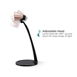 15 in. Rose Gold LED Desk Lamp with Adjustable Head by BLACK+DECKER -BLACK DECKER store rose gold black decker desk lamps vled1814 bd 4f 1000