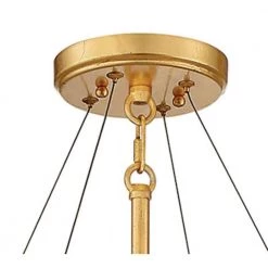 Brookcrest 5-Light Sand Coal and Gold Leaf Drum Pendant with Crystal Glass Shades by Metropolitan -BLACK DECKER store sand coal and gold leaf metropolitan chandeliers n7845 711 4f 1000