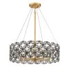 Brookcrest 5-Light Sand Coal and Gold Leaf Drum Pendant with Crystal Glass Shades by Metropolitan -BLACK DECKER store sand coal and gold leaf metropolitan chandeliers n7845 711 64 1000