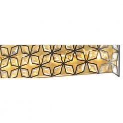 Brookcrest 26.75 in. 4-Light Sand Coal and Gold Leaf Vanity Light with Crystal Glass Shades by Metropolitan -BLACK DECKER store sand coal and gold leaf metropolitan vanity lighting n7844 711 4f 1000