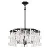 Painesdale 6-Light Sand Coal and Polished Nickel Cage Pendant with Clear Pressed Glass Accents by Metropolitan -BLACK DECKER store sand coal and polished nickel metropolitan chandeliers n7545 729 64 1000