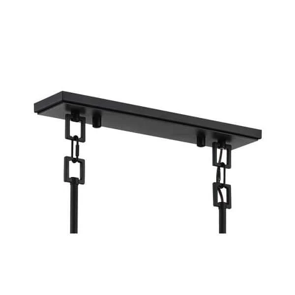 Painesdale 8-Light Sand Coal and Polished Nickel Island Chandelier with Clear Pressed Glass Accents by Metropolitan 5 Painesdale 8-Light Sand Coal and Polished Nickel Island Chandelier with Clear Pressed Glass Accents by Metropolitan - Image 3