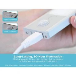 9 in. LED Warm White 2-Bar Rechargeable Under Cabinet Lighting Kit by BLACK+DECKER -BLACK DECKER store silver black decker under cabinet lights leduc9 2rec 1f 1000