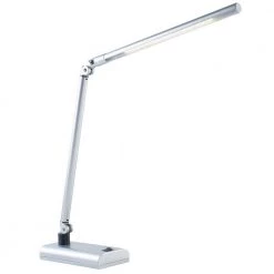 26 in. Silver LED Contemporary Energy Saving Desk Lamp by Lavish Home