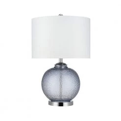 23.5 in. Smoke Grey Glass Table Lamp by Cresswell