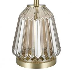 23.5 in. Champagne Glass Table Lamp by Cresswell -BLACK DECKER store transparent champagne tinted ribbed glass cresswell table lamps bm1461 00 4f 1000