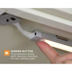 9 in. LED Warm White 2700K, Dimmable, 5-Bar Under Cabinet Lights Kit with Hands-Free On/Off (Tool-Free Plug-in Install) by BLACK+DECKER -BLACK DECKER store warm white 5 bar kit black decker under cabinet lights leduc9 5wk 1f 1000