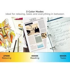 12 in. White LED Desk Lamp with Rechargeable Battery by BLACK+DECKER -BLACK DECKER store white black decker desk lamps vled1820 bd 76 1000