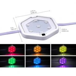 LED Puck Light Kit RGB Color Changing (3-Pack) by BLACK+DECKER -BLACK DECKER store white black decker puck lights leduc puck 3rgbk 44 1000