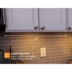 LED Warm White Puck Light Kit (3-Pack) by BLACK+DECKER -BLACK DECKER store white black decker puck lights leduc puck 3wk 44 1000