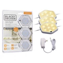 LED Warm White Puck Light Kit (3-Pack) by BLACK+DECKER