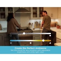 9 in. Works with Alexa Smart LED Under Cabinet Lighting Kit, Adjustable LEDs, 4-Bars A Certified for Humans Device by BLACK+DECKER -BLACK DECKER store white black decker under cabinet lights leduc9 4cct ack 44 1000